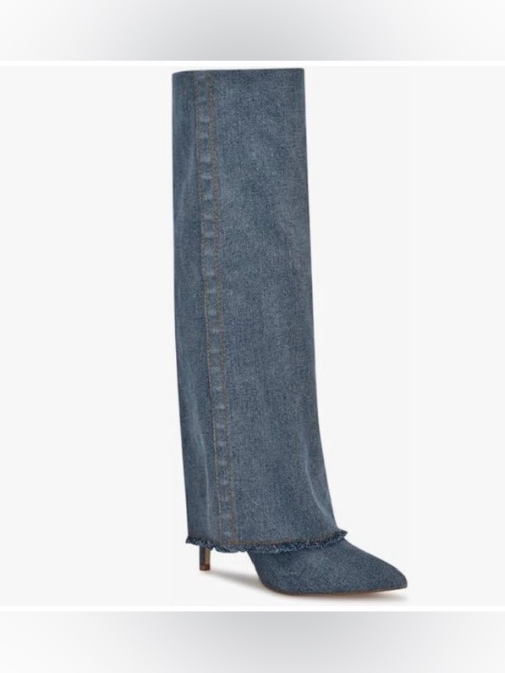 Nine West Dark Blue Denim Boots Size 11